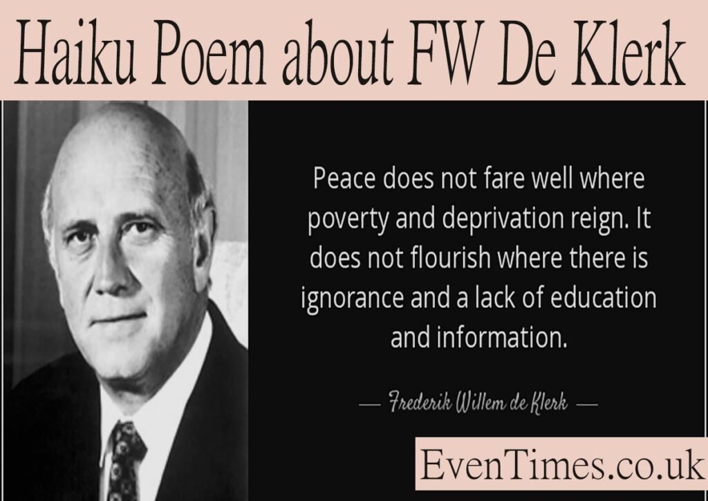 Capturing a Legacy in Verse: A Haiku Poem about fw de Klerk