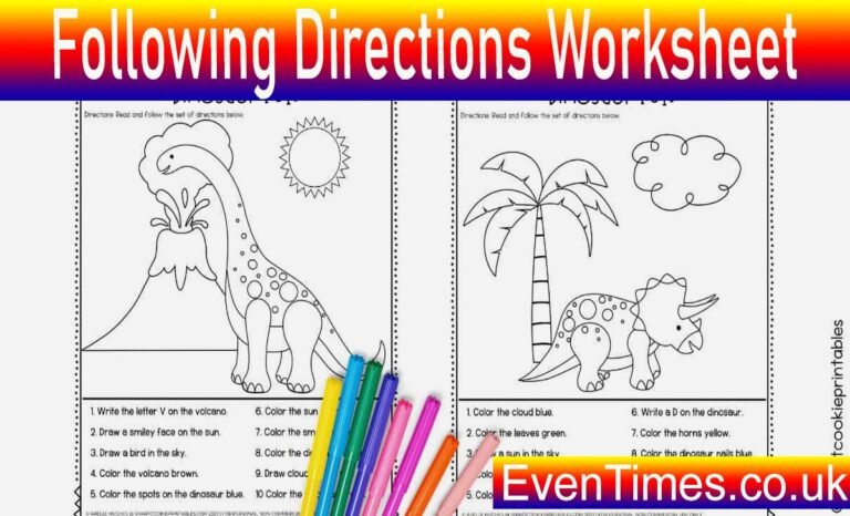 Following Directions Worksheets: The Ultimate Learning Tool