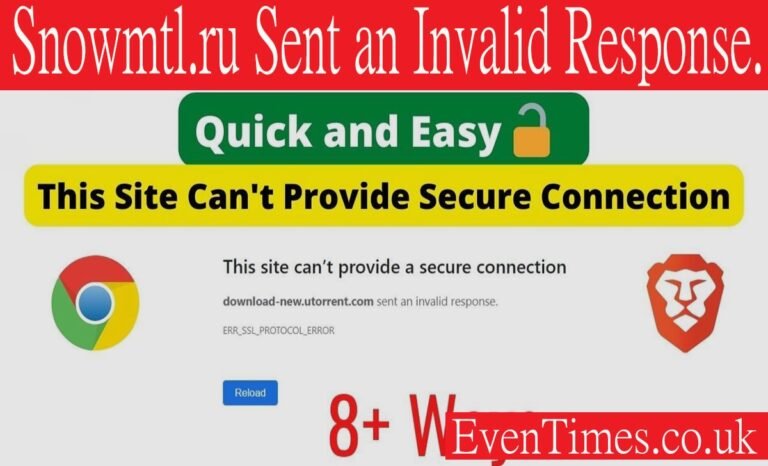 How to Fix "snowmtl.ru sent an invalid response" Error