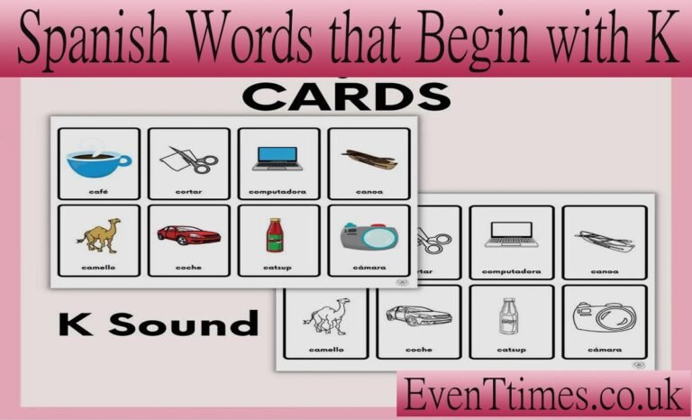 Exploring Spanish Words That Begin With K