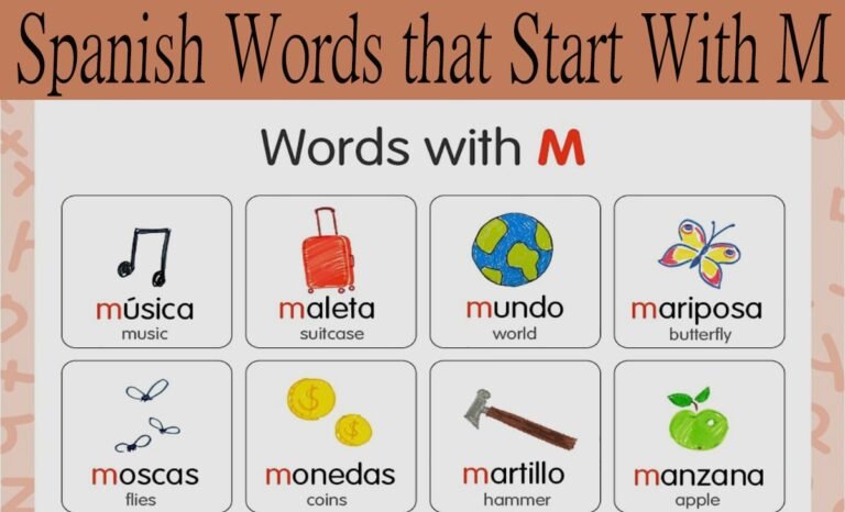 50+ Spanish Words That Start with M With Examples & Tips
