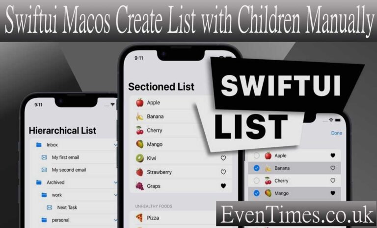 How to Swiftui Macos Create list with Children Manually
