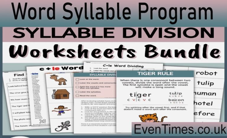 Word Syllable Programs: Your Complete Guide to Better Reading