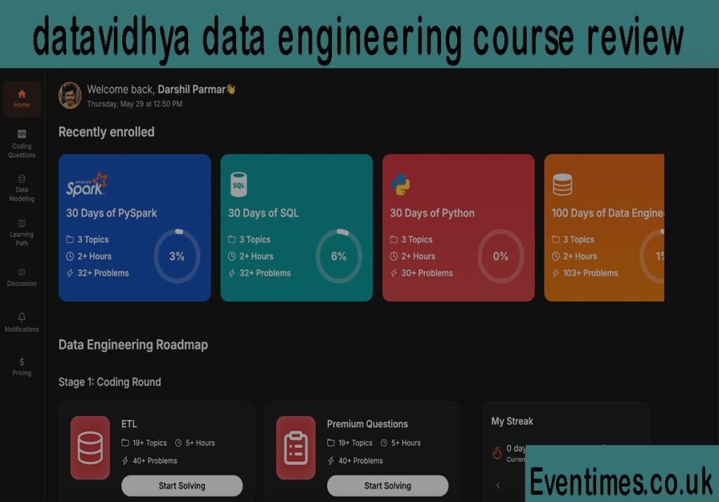 My Honest Datavidhya Data Engineering Course Review - Even Times